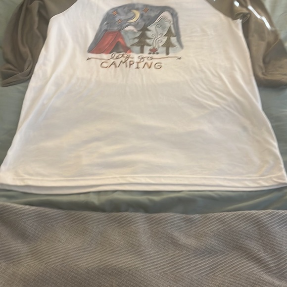 Let’s Go Camping 3/4 sleeve baseball t-shirt size M - Picture 4 of 4